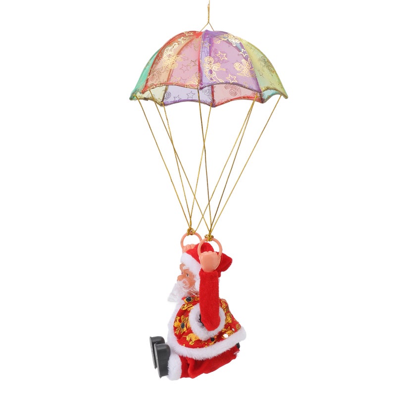 Parachute Christmas Ornaments Lovely Shape Safe Eco Friendly Fleece PC Christmas Hanging Ornament Parachute for Kids Somersault - Image 2