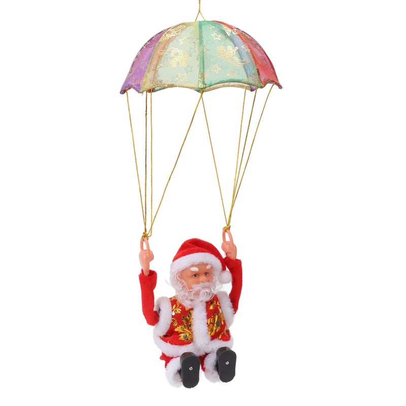 Parachute Christmas Ornaments Lovely Shape Safe Eco Friendly Fleece PC Christmas Hanging Ornament Parachute for Kids Somersault - Image 1