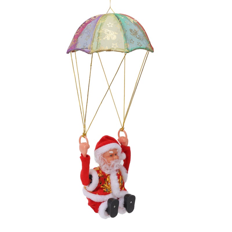 Parachute Christmas Ornaments Lovely Shape Safe Eco Friendly Fleece PC Christmas Hanging Ornament Parachute for Kids Somersault - Image 3