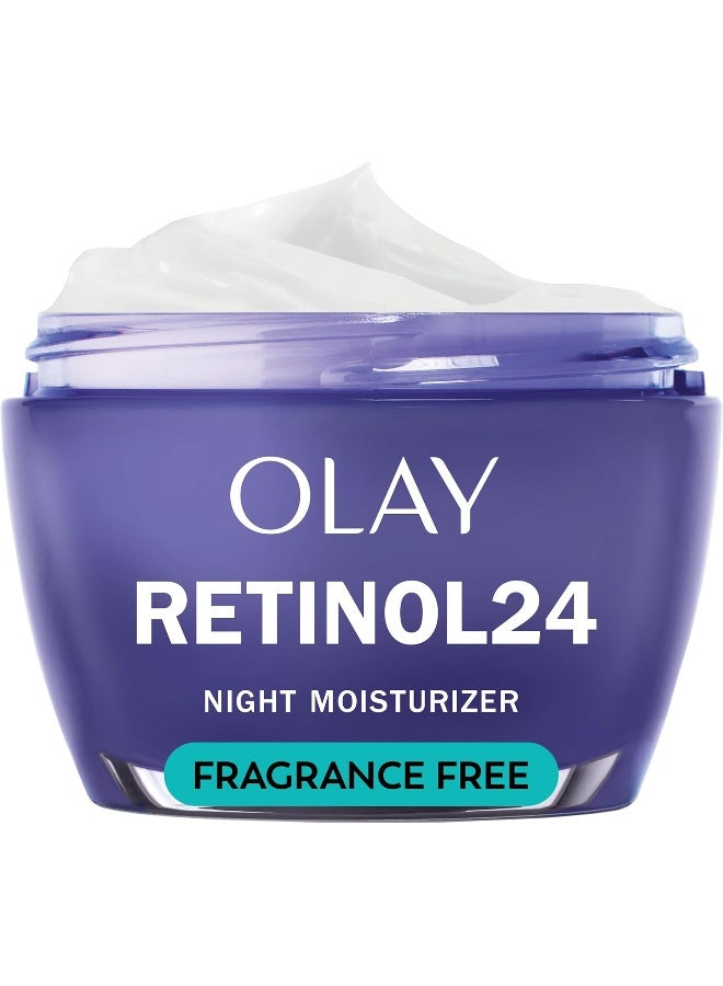 Olay Retinol 24 Face Moisturizer, Anti-Aging Night Face Cream for Wrinkles and Uneven Skin Tone with Retinol - Image 1