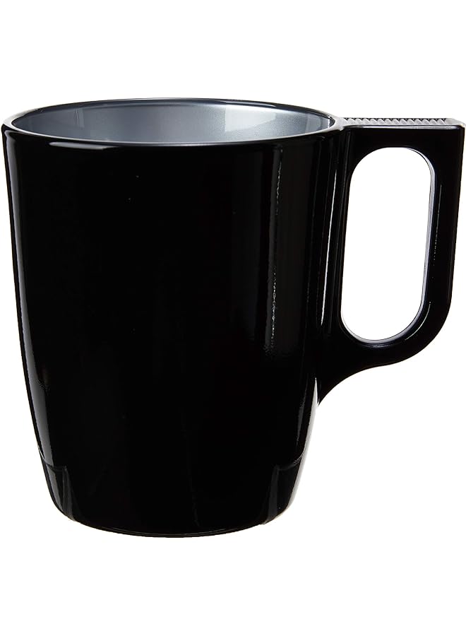 Luminarc Flashy Black Mug 6Pc Set Blue Made In France - Image 1