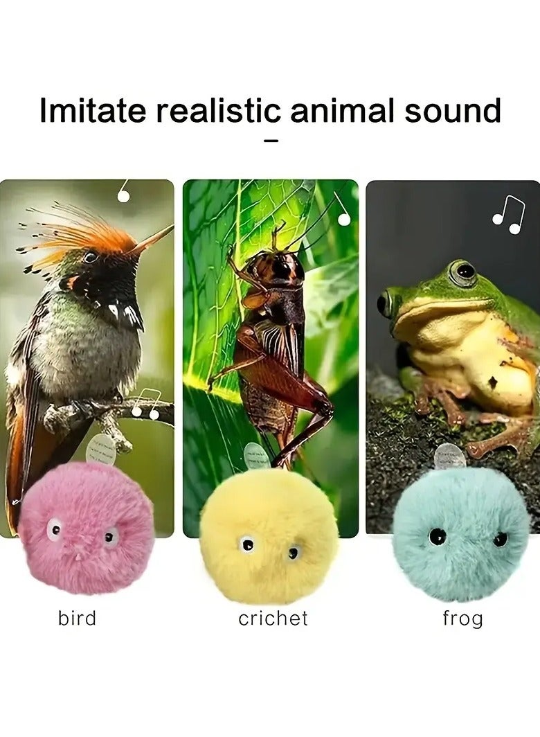 Goolsky Interactive Cat Plush Toy Ball - Fun Training Toy With Squeaky Sound For Pets - Image 3