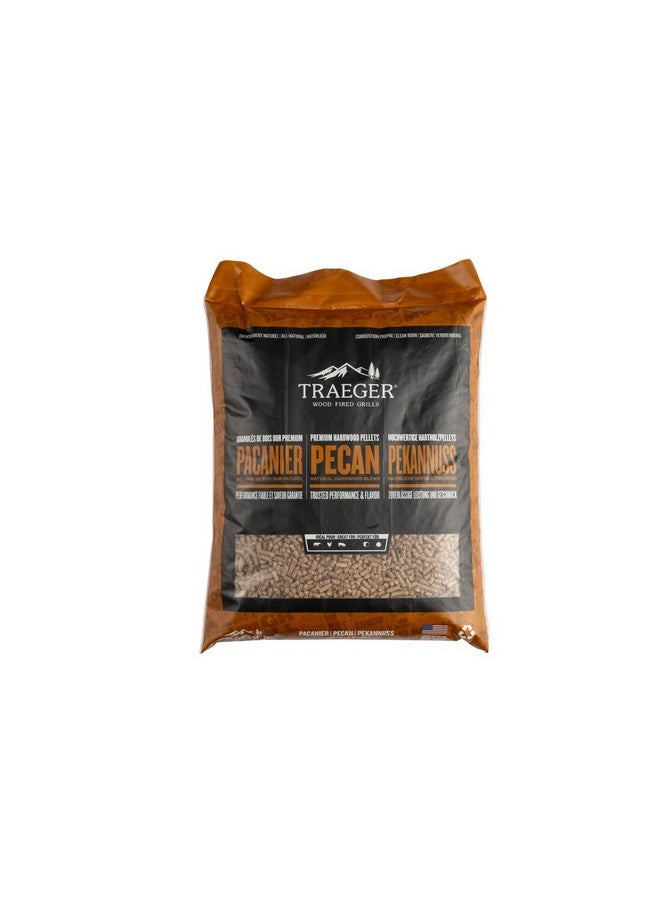 TRAEGER High Quality Premium Natural Pecan Hardwood Pellets Brown 9 kg PEL340 - Image 1