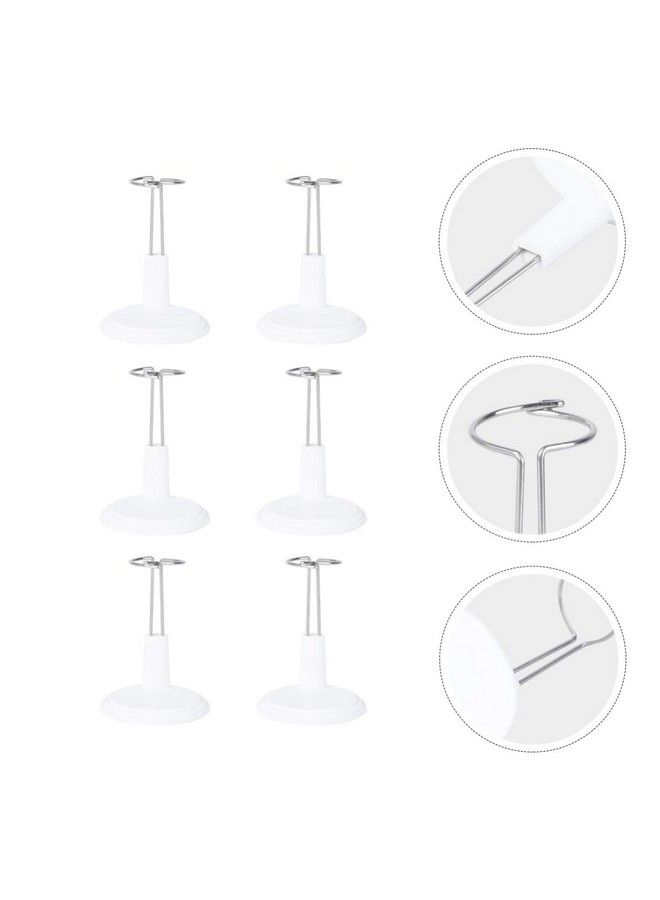 NUOBESTY 6Pcs Doll Stand Display Holder Doll Support Stand Action Figure Display Rack For Window Display Decoration Collection Decoration ( White Rack For 15Cm Doll ) - Image 4