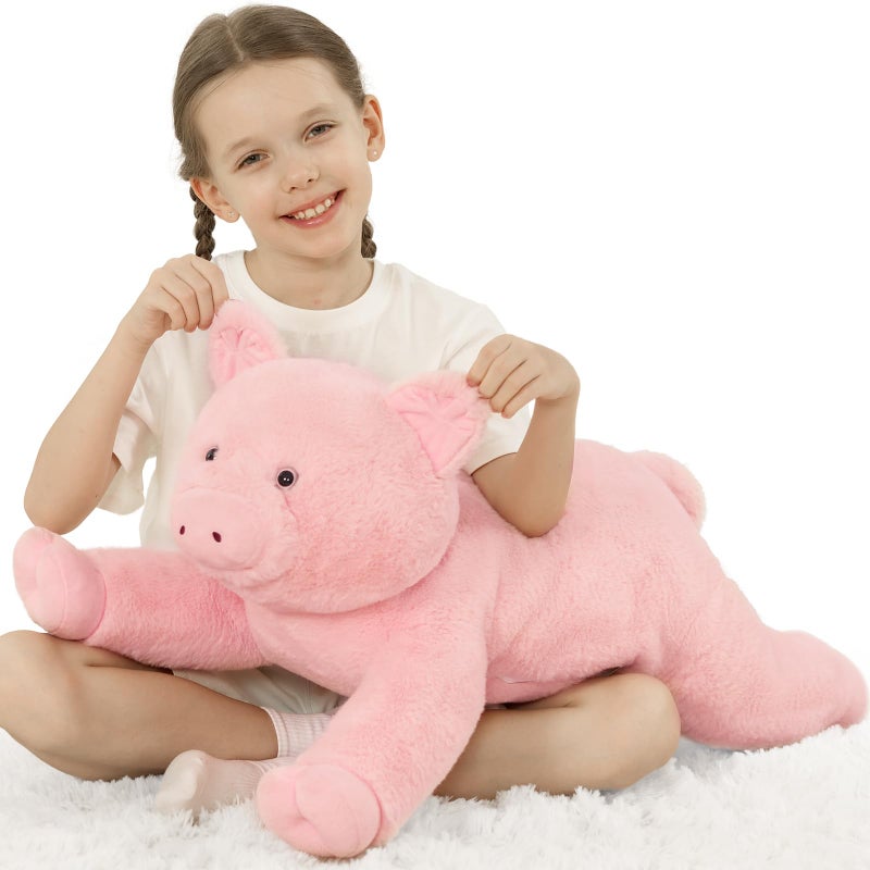 MaoGoLan Giant Pig Stuffed Animal Plush Toy 315 Inches Oversize Soft Pig Plushie for Kids Girls Boys Snuggle Cute Stuffed Farm Animal Gift for Christmas Birthday - Image 3