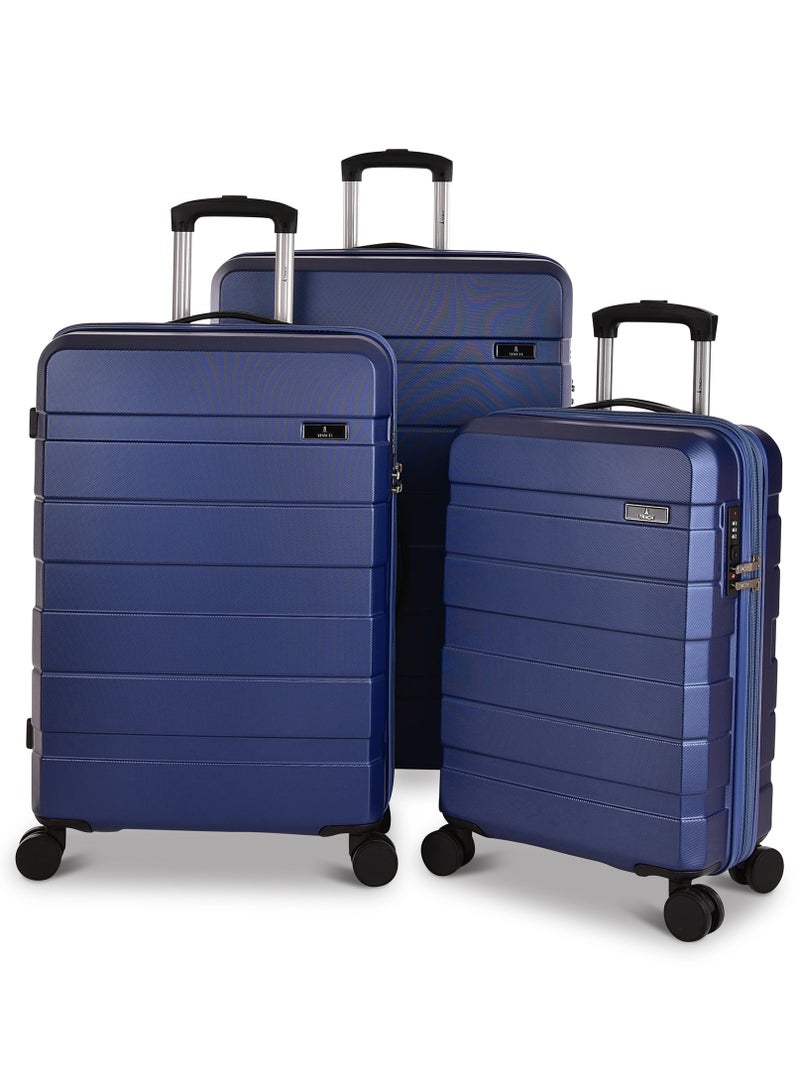 Track Luggage sset 3pcs ABS Hard Durable Lightweight Trolley Travel Bag,100/3p - Image 1