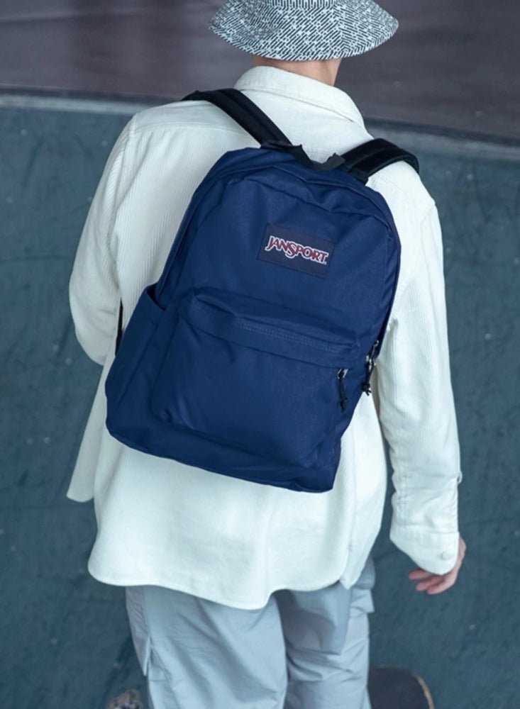 JanSport SuperBreak Classic Casual Backpack Back to School Bag 26L - Navy - Image 4