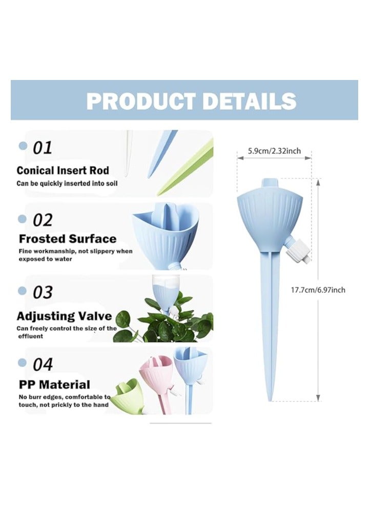 5 قطع مسامير ري ذاتية للنباتات، أجهزة ري نباتات أوتوماتيكية مع صمام تحرير بطيء قابل للتعديل، أوتاد نظام ري ذاتي للزراعة الداخلية - Image 3