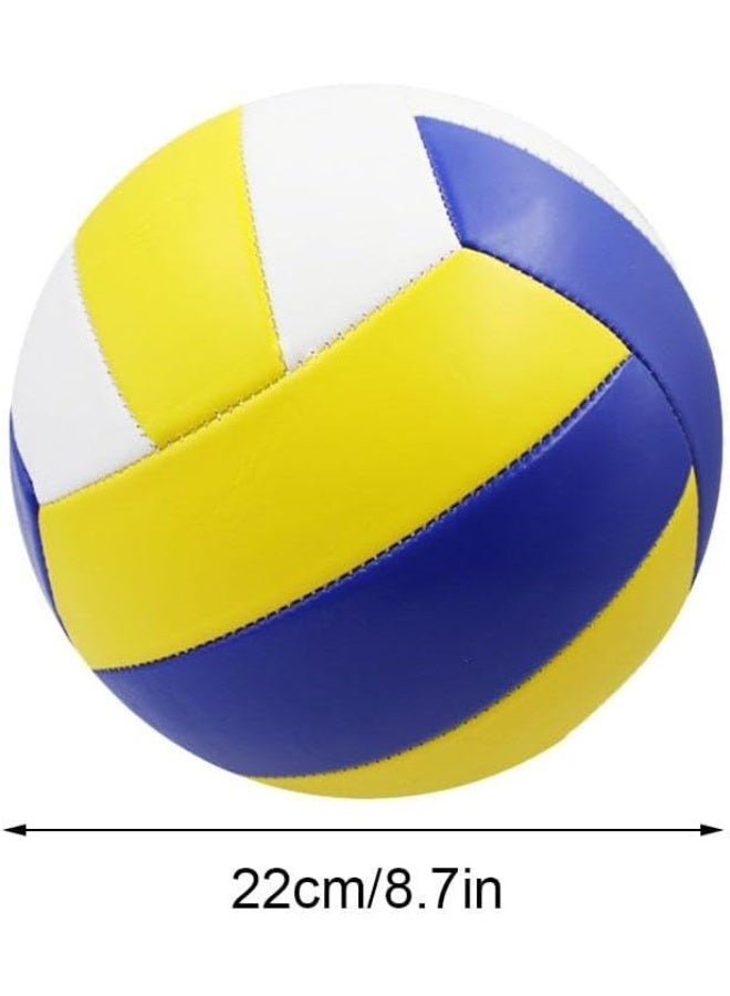Inflatable Soft Volleyball,Volleyball PU Leather Soft Outdoor Soft Adult Volleyball Explosion-proof Machine Sewing Standard No.5 for Indoor,Competition,Training,Beach Volleyball,Premium Volleyball - Image 4