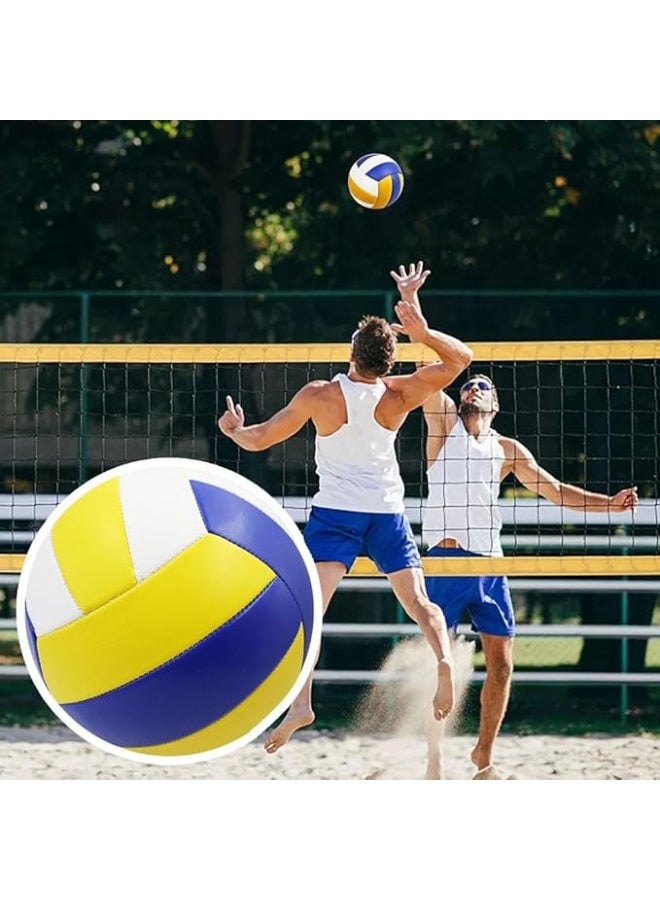 Inflatable Soft Volleyball,Volleyball PU Leather Soft Outdoor Soft Adult Volleyball Explosion-proof Machine Sewing Standard No.5 for Indoor,Competition,Training,Beach Volleyball,Premium Volleyball - Image 5