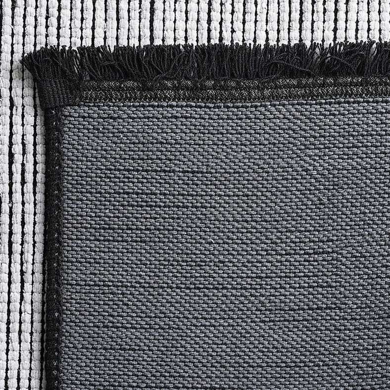 Pan Home Chennile Lux Flat Woven Dhurrie 60x90cm - Black - 253AAI9900195 - Image 3
