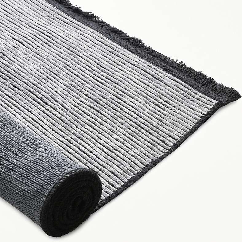 Pan Home Chennile Lux Flat Woven Dhurrie 60x90cm - Black - 253AAI9900195 - Image 2