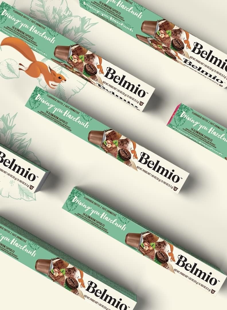 Belmio Hazelnut Flavour Coffee Capsules Pack of 12, 120 Capsules, Compatible with Nespresso OriginalLine Machines. - Image 4