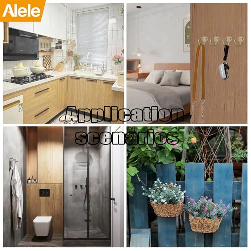 Alele Single Prong Hook Hanger,Robe Towel Hooks,Zinc Die Cast, Set of 6 (Single Prong Trunk Hook 6p) - Image 5