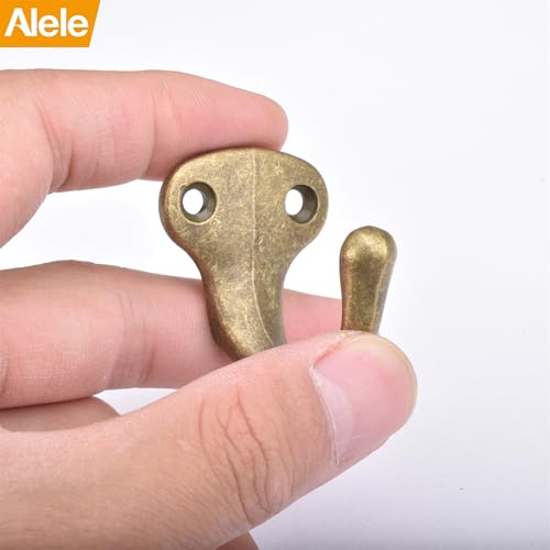 Alele Single Prong Hook Hanger,Robe Towel Hooks,Zinc Die Cast, Set of 6 (Single Prong Trunk Hook 6p) - Image 2