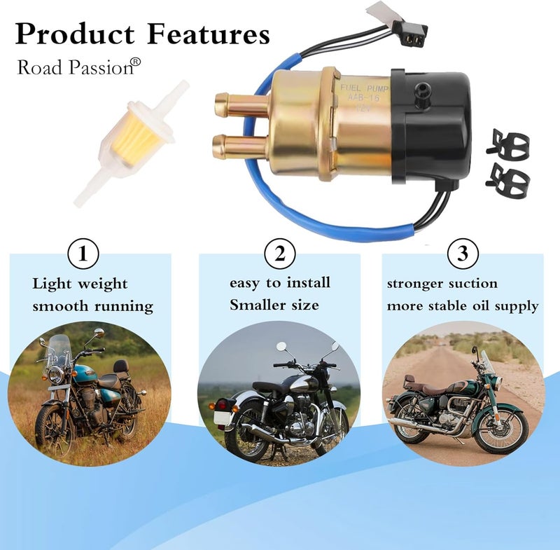Road Passion 12V 55LPH Electric Fuel Pump for Yamaha YZF R1 (1998-2005), YZF R1 T/C Raven (2005), YZF R6 (1999-2002) - Image 4