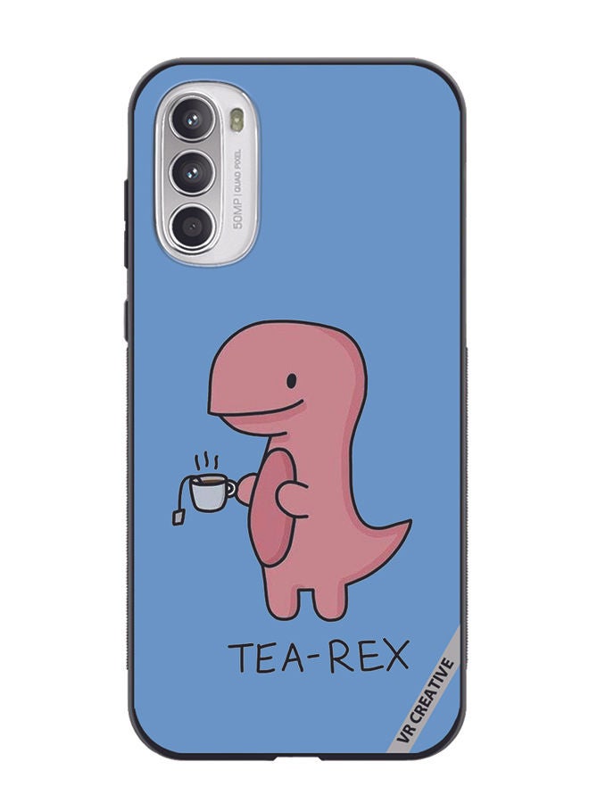 VR CREATIVE Protective Case Cover For Motorola Moto G82 Tea Rex Design Multicolour - Image 1