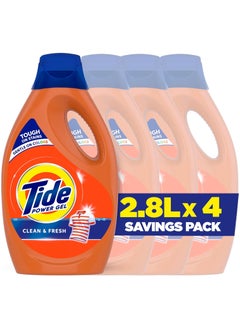 Tide Clean & Fresh Laundry Detergent Power Gel 4 x 2.8L 