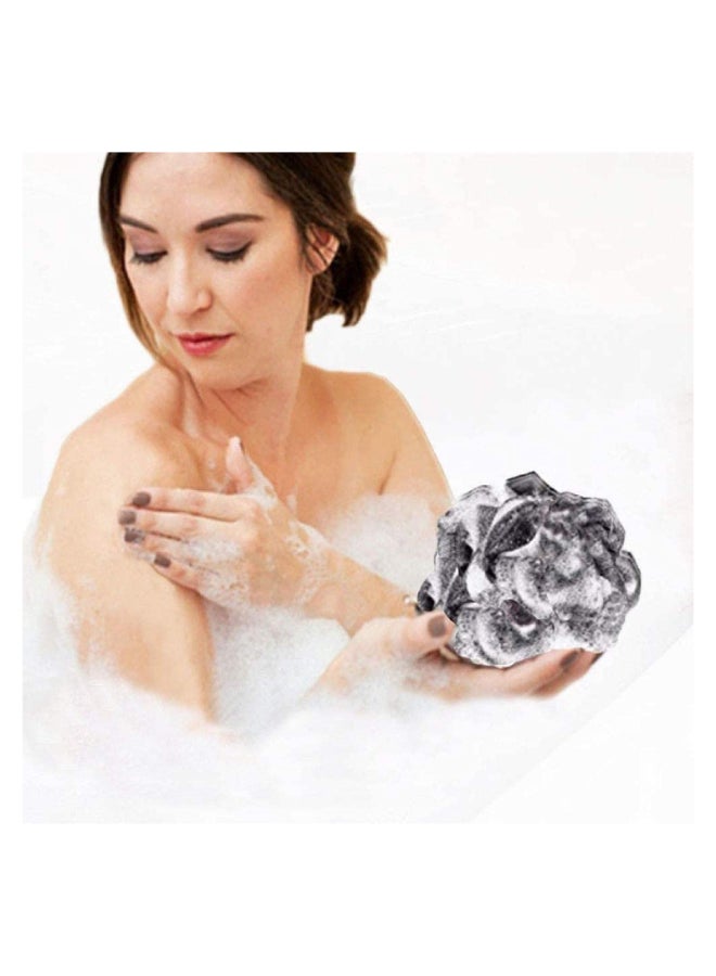 إسكدنيا ثلاث كرات استحمام كبيرة من فحم الخيزران باللون الأسود للاستخدام اليومي - Image 3