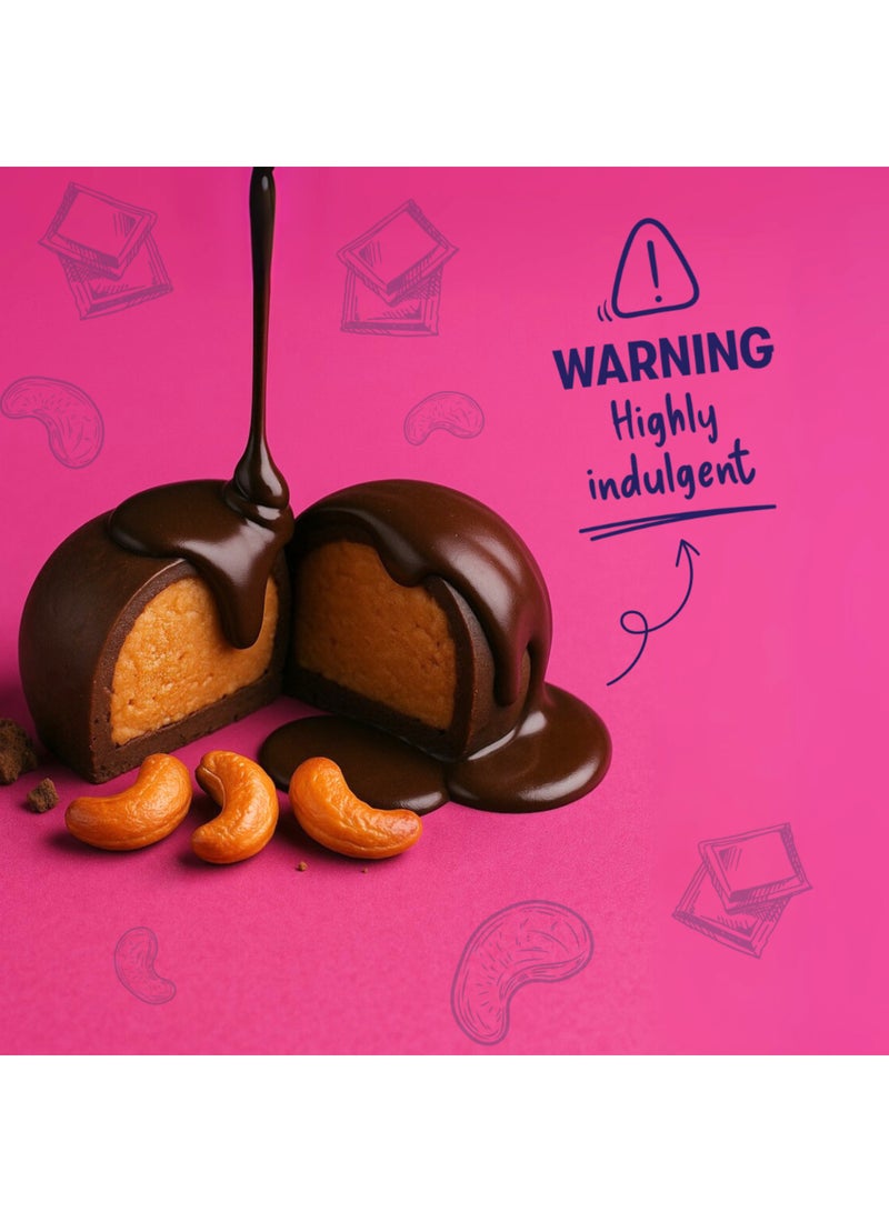 Plaay Cashew Caramel Chocolate Truffles 60g (4pcs - 7g Protein) - Image 3