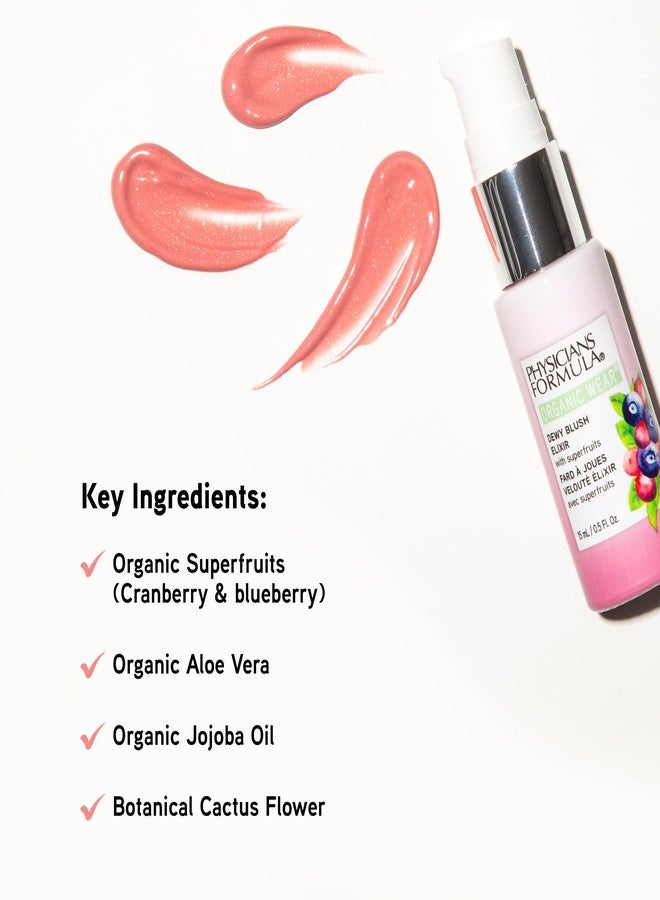 Physicians Formula Organic Wear Natural Dewy Face Blush Makeup Elixir, Gorgeous Peach, 0.5 Fl Ounce - Image 3