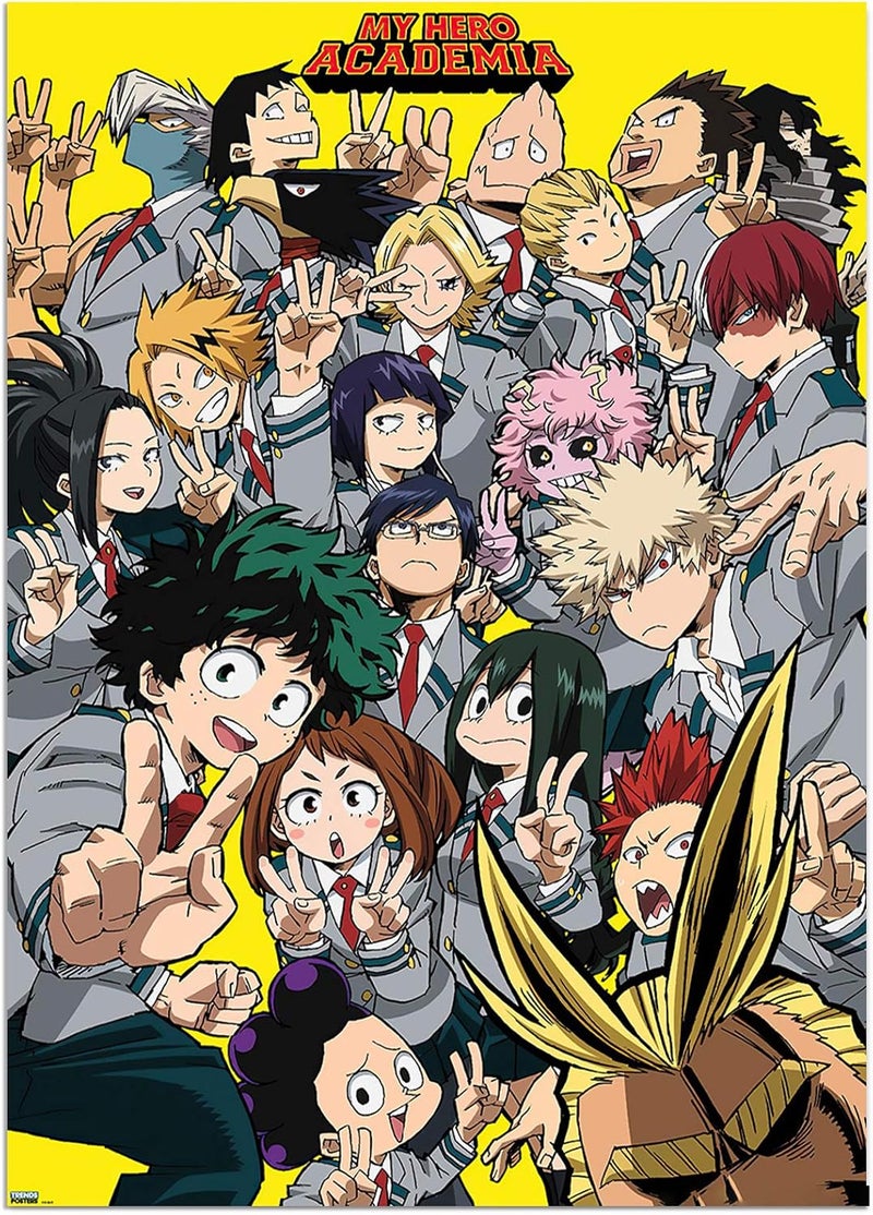 KAIWALK Anime my hero academia poster mha print on canvas painting wall art for living room decor boy gift (unframed, q-mha 1pcs) - Image 1