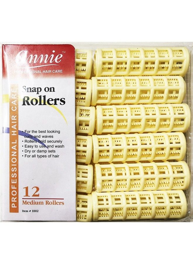 Annie ; Snapon Rollers ; Size M ; 12Ct ; Yellow - Image 2