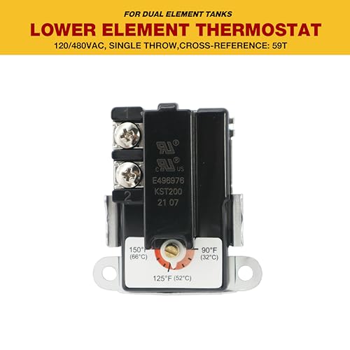 TAIACE Electric Water Heater Thermostat,Include 1x KST203 Upper Thermostat & 1x KST200 Lower Thermostat,UL Certification,Compatible With Most Electric Water Heaters - Image 3