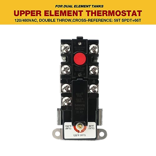 TAIACE Electric Water Heater Thermostat,Include 1x KST203 Upper Thermostat & 1x KST200 Lower Thermostat,UL Certification,Compatible With Most Electric Water Heaters - Image 4