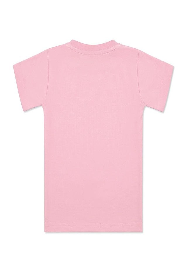 ARVESA Bua Little Princess TS-962 Bua Baby Tshirt for Kids Boys & Girls Half Sleeves Round Neck Clothes Tshirt for Kids Boys 1 Months to 6 Years Dress Pink - Image 2