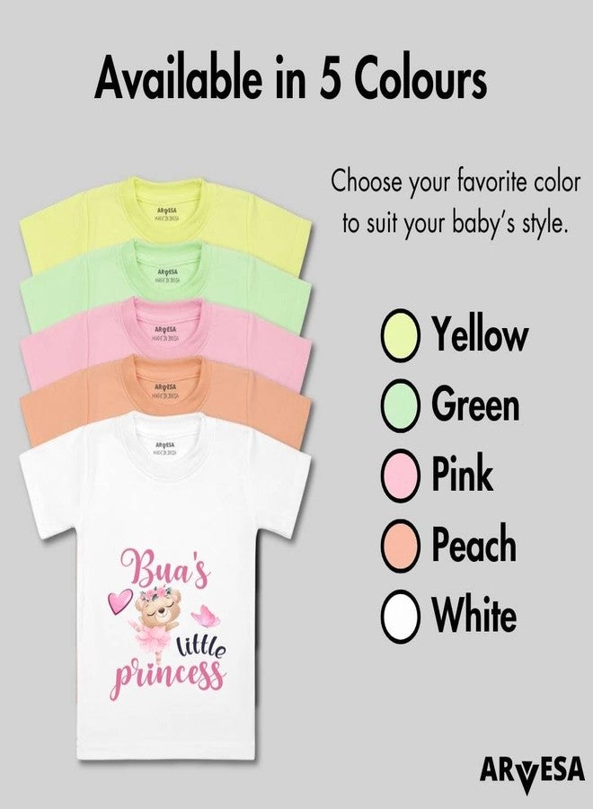 ARVESA Bua Little Princess TS-962 Bua Baby Tshirt for Kids Boys & Girls Half Sleeves Round Neck Clothes Tshirt for Kids Boys 1 Months to 6 Years Dress Pink - Image 4