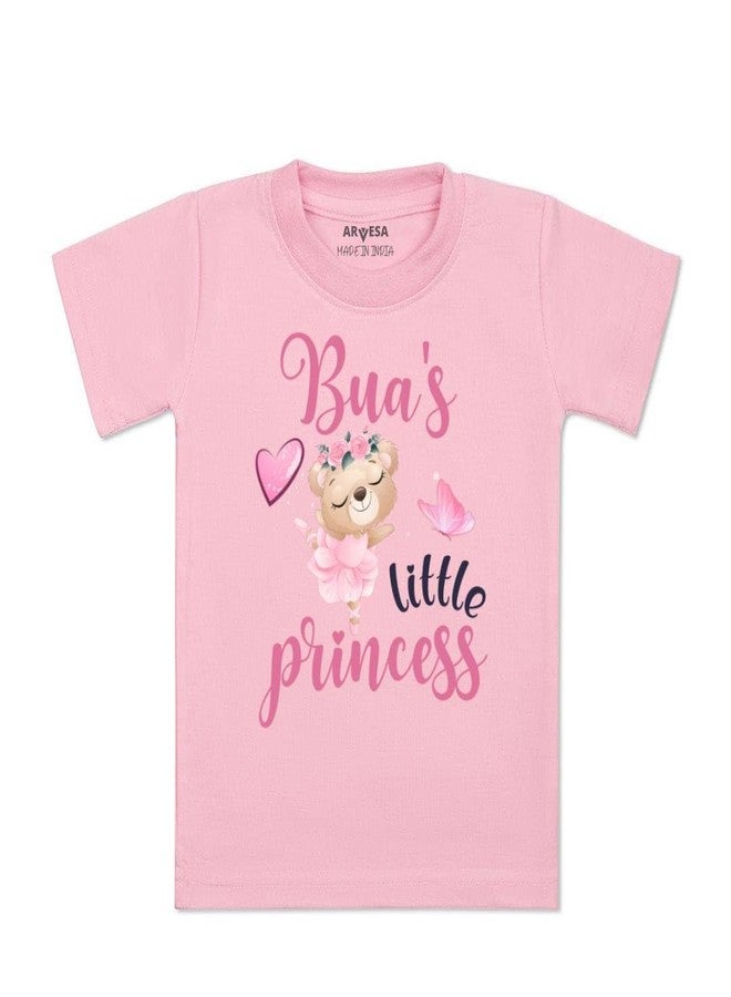ARVESA Bua Little Princess TS-962 Bua Baby Tshirt for Kids Boys & Girls Half Sleeves Round Neck Clothes Tshirt for Kids Boys 1 Months to 6 Years Dress Pink - Image 1
