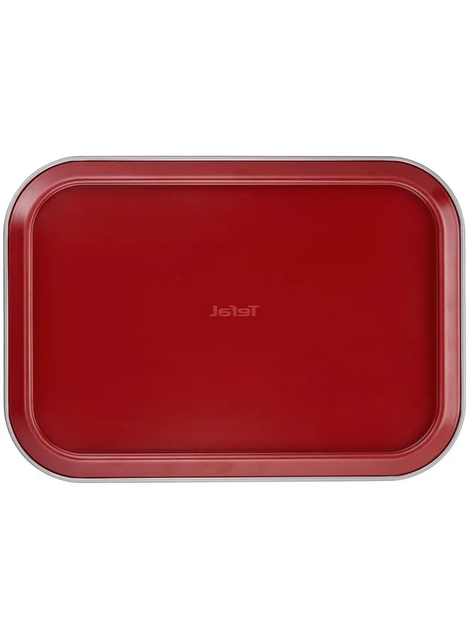 Tefal TEFAL Deli Bake Rectangular Springform 36x24cm Baking Pan, Red, Carbon Steel