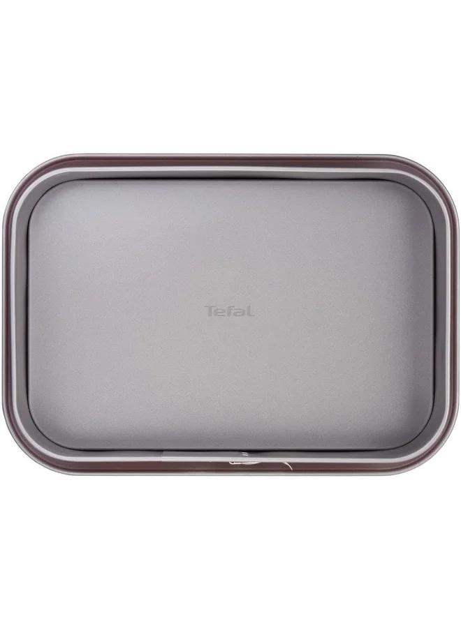 Tefal TEFAL Deli Bake Rectangular Springform 36x24cm Baking Pan, Red, Carbon Steel