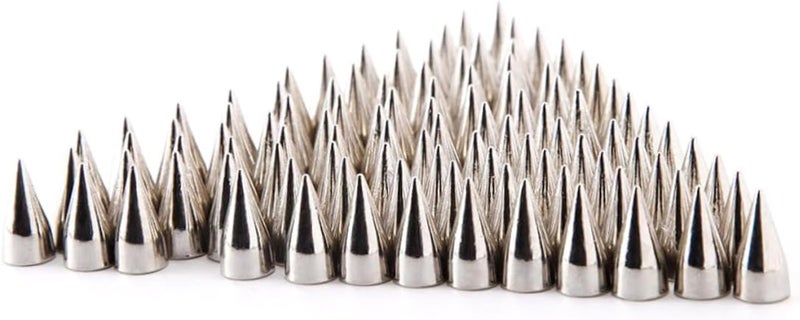 OSALADI 100pcs 7x14mm Metal Cone Spike Screwback Studs for DIY Leather Craft Punk Style Rivets Secure Fastening for Accessories and Clothing - Image 4