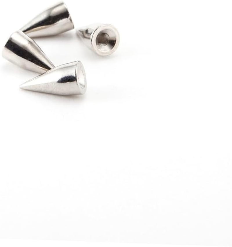 OSALADI 100pcs 7x14mm Metal Cone Spike Screwback Studs for DIY Leather Craft Punk Style Rivets Secure Fastening for Accessories and Clothing - Image 3