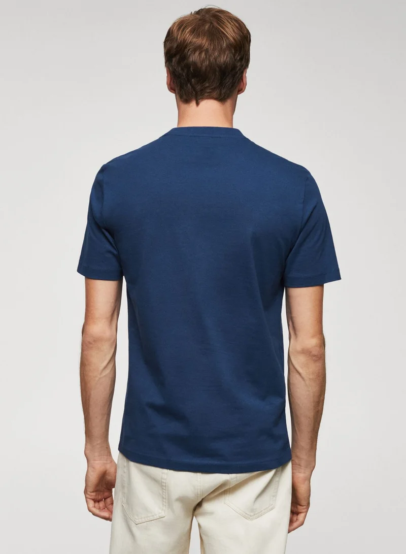 مانجو مان Logo Crew Neck T-Shirt