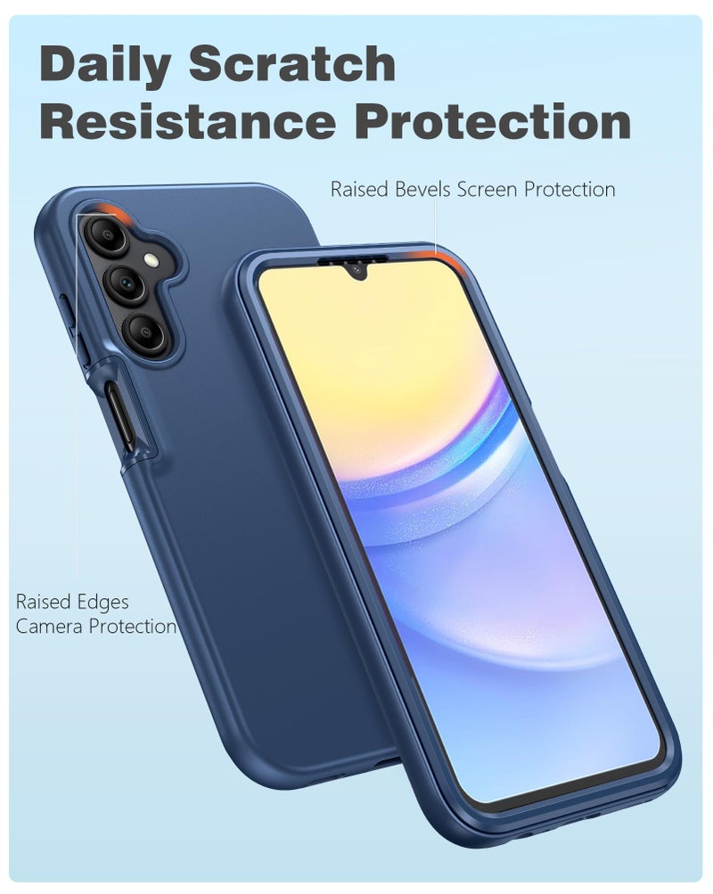 FNTCASE for Samsung Galaxy A15-5G Case: Phone Case with Built-in Screen Protector Protective Silicone Cell Phone Cover Rugged Shockproof Full Protection Slim Dual Layer Case for Men & Women Black - Image 4