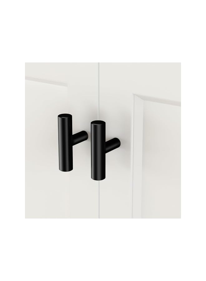 PROMASS promass 5 Pack Stainless Steel T-Bar Cabinet Knob Handle with Screws for Kitchen, Door, Bedroom Cabinet(Black) - Image 5