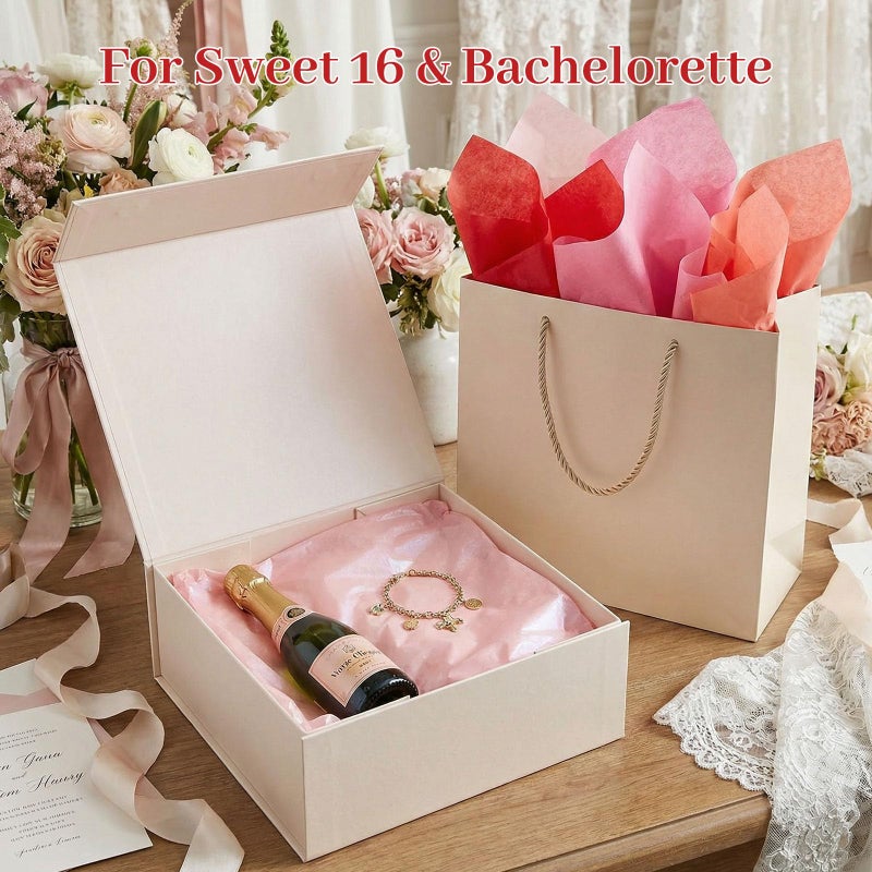 Shindel 120 Sheets Pink Tissue Paper, 20x14 Inch Gift Wrapping Paper for Valentine's Day Gift Bags Wedding Bridal Shower DIY Craft Project - Image 3