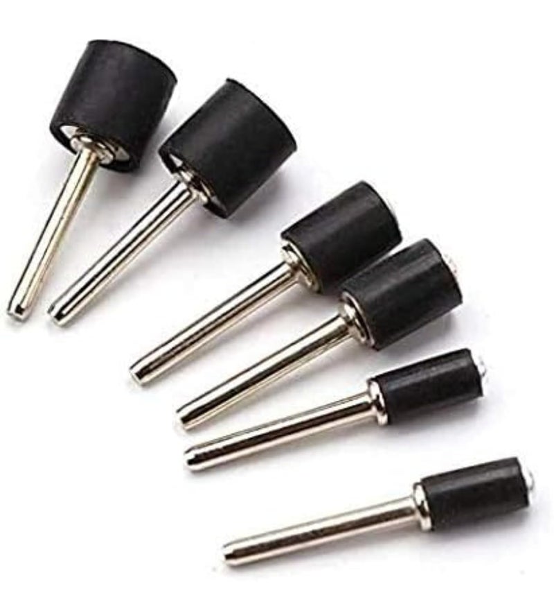 Khayl Sanding Drums Sleeves With Sanding Drum Mandrel for Dearmel Rotary Tool, Pack of 45 pc of sanding Ring and 6 pc Mandrel shank Dia 1/2" - Image 2