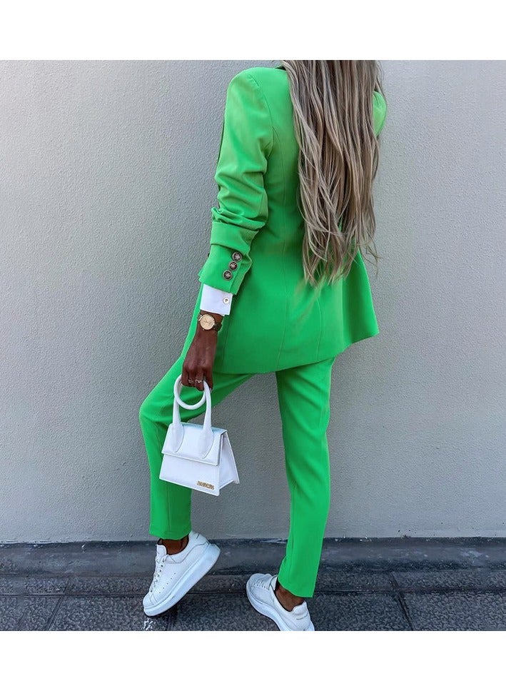 Shougu Solid Color Casual Suit Women's Suit - Image 2