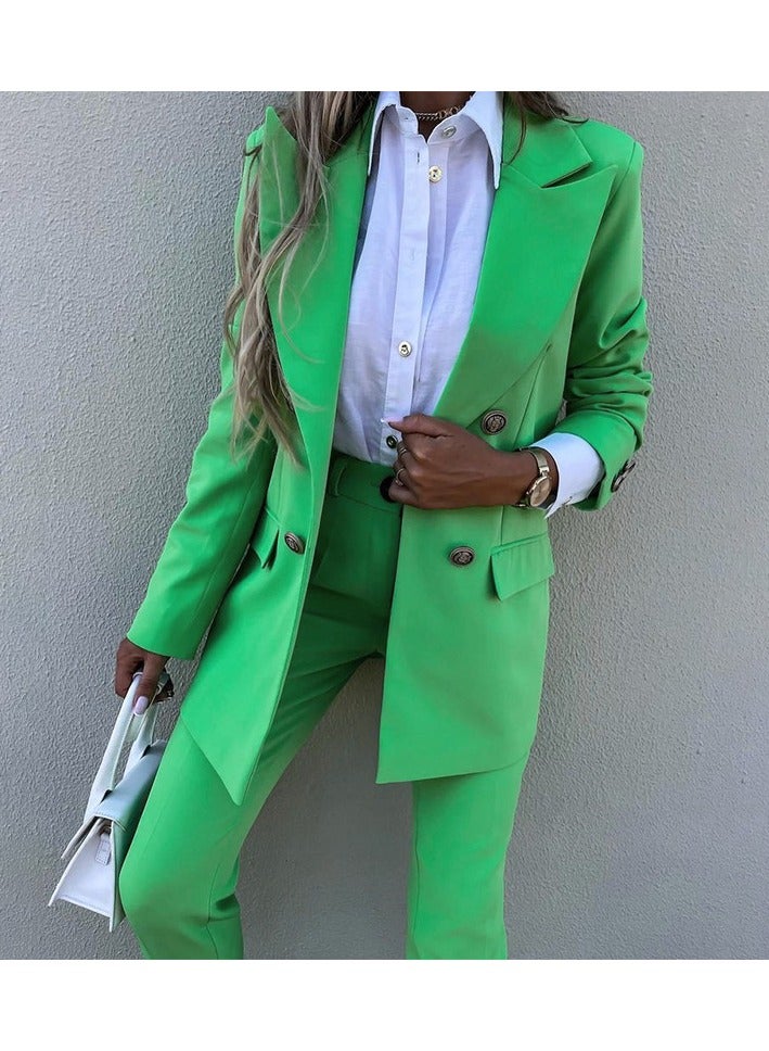 Shougu Solid Color Casual Suit Women's Suit - Image 4