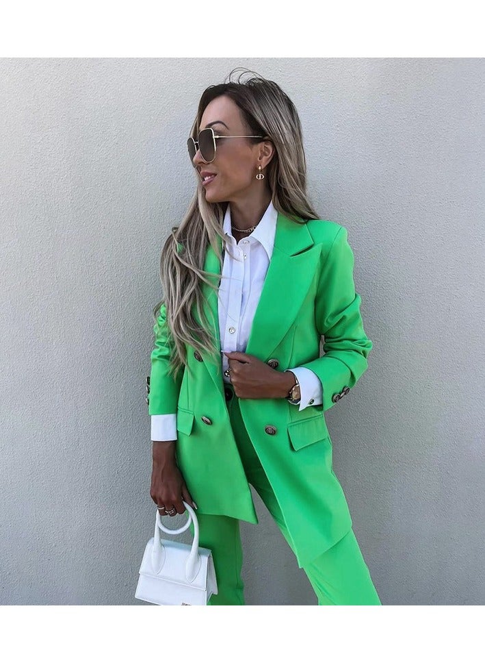 Shougu Solid Color Casual Suit Women's Suit - Image 5