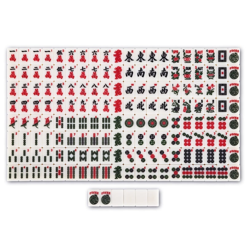 drizzle American Travel Mahjong Set Mini 20mm with Instructions - Portable 166 Tiles - for Beginners with 4PCS Racks 2 Pounds - Mah-Jong Game éº»å°† - Image 4