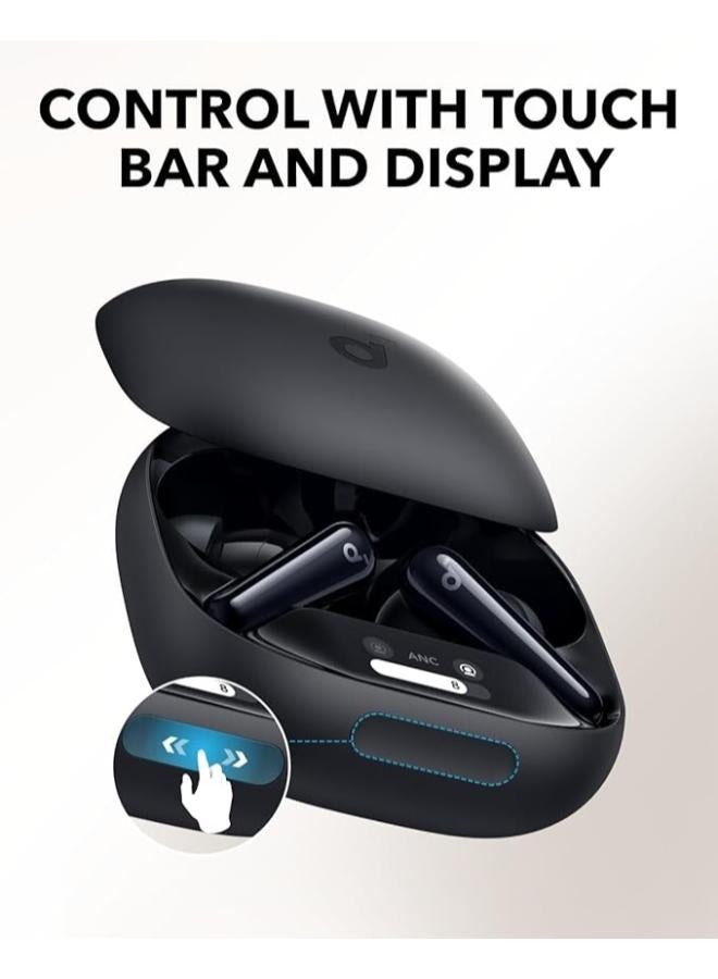 Soundcore Liberty 4 Pro by Anker, Noise Cancelling Wireless Earbuds, 7-Sensor and Real-Time Adaptive Noise Cancelling, 2× Faster Charging, Studio-Level Hi-Fi Music, Clear Calls with 6 Mics and AI Black - Image 2