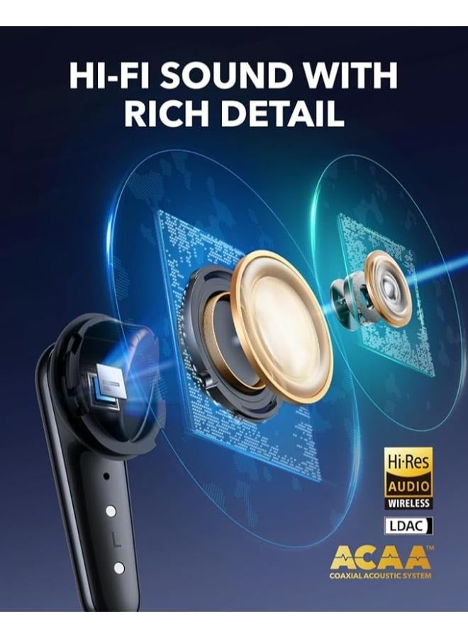 Soundcore Liberty 4 Pro by Anker, Noise Cancelling Wireless Earbuds, 7-Sensor and Real-Time Adaptive Noise Cancelling, 2× Faster Charging, Studio-Level Hi-Fi Music, Clear Calls with 6 Mics and AI Black - Image 5