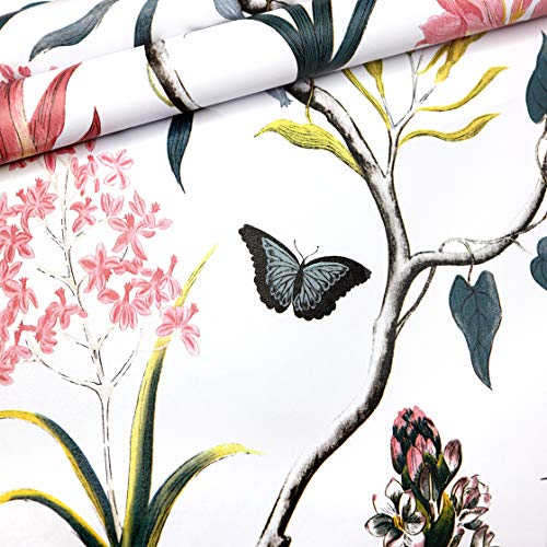 Wollzo Flowers and Leaves Self Adhesive Wallpaper Sticker (45 x 500 cm Multicolor) - Image 5
