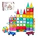 Bmag 130PCS Magnetic Tiles Building Blocks with 2 Cars 3D Clear Magnet Blocks STEM Preschool Toys for 39 Kids Christmas Toddler Gift Compatible with Major Brands - Image 2