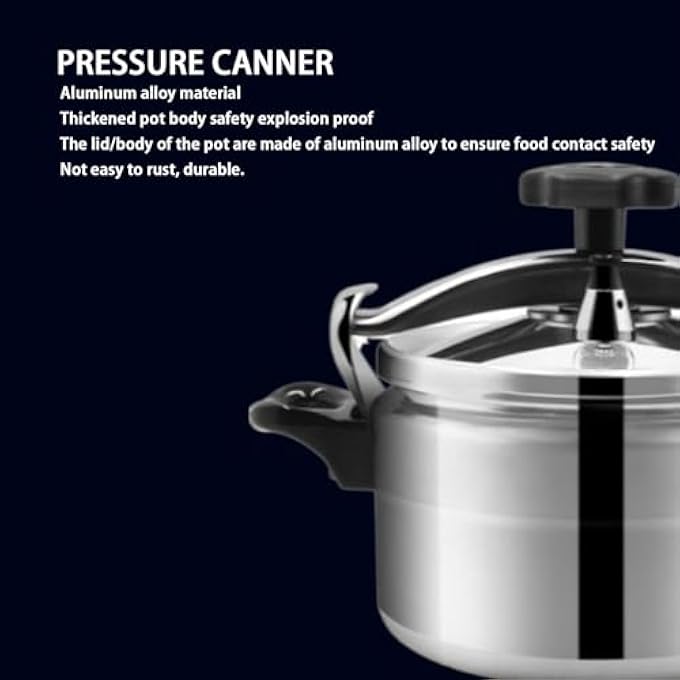 Sorandy 34  5 Liters Aluminum Explosion Proof Pressure Canner For Home And Commercial Use Pressure Cooker With Easy Opening  Closing Lid For Gas Electric Or Flat Top 5L - Image 4